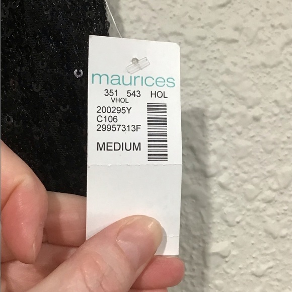 Maurices Sequin High Waisted Mini Skirt Black Women’s M Sparkle Holiday Party - Picture 2 of 5